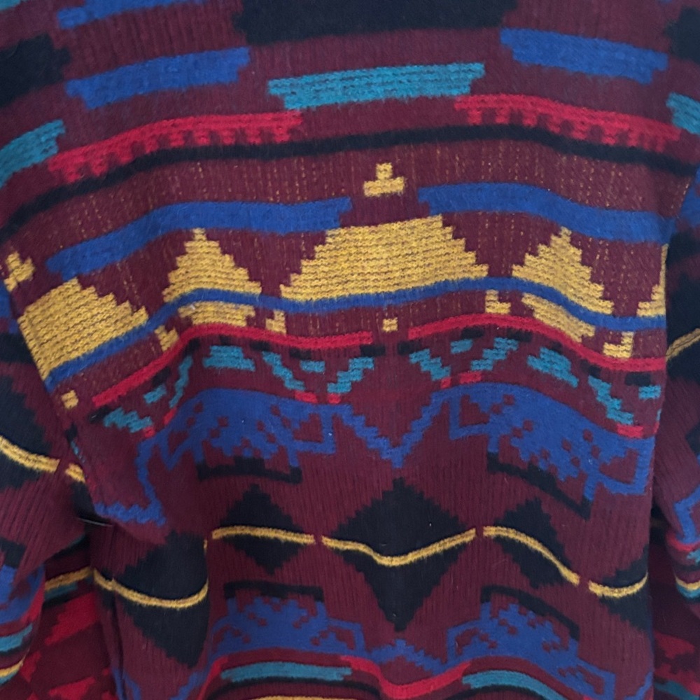 Ashely Scott Multicolored wool Jacket. Tribal, southwestern, Aztec pattern - Picture 7 of 10